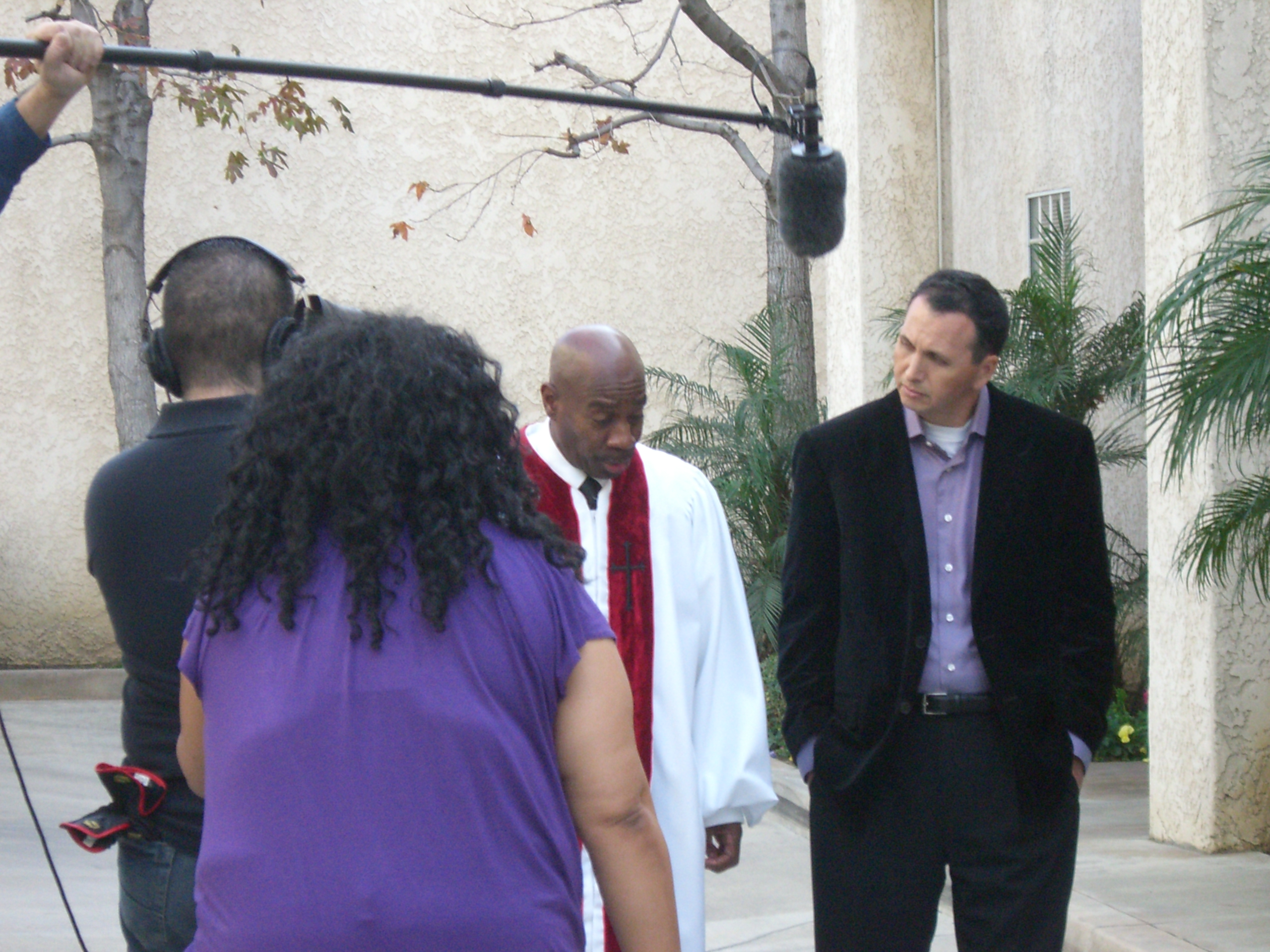 Pastor Edwards from Pasadena in a scene